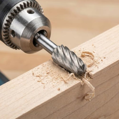 OIIKI 6 PCS Woodworking Twist Drill Bits, Wood Carving File Rasp Drill Bit - color: Silver, 6pcs
