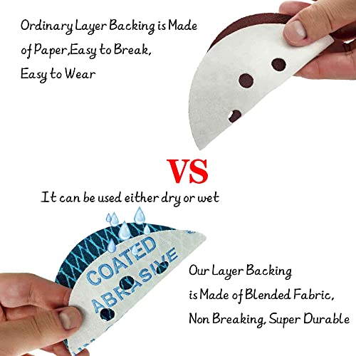 Fish Scale 5 Inch 8 Hole Sanding Disc Hook and Loop 70 PCS Blue - style: 5 inch Mixing grit