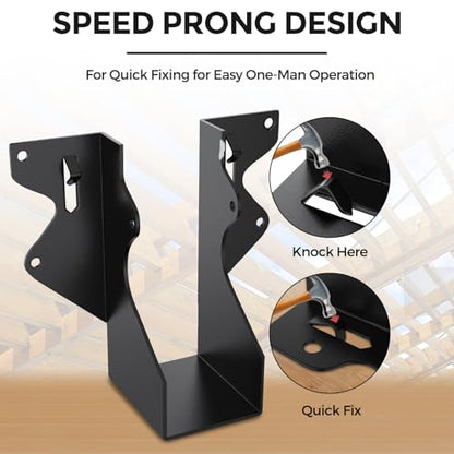 20Pcs Black 2x4 Joist Hangers for Wood,18 Gauge Metal Face Mount Joist Hanger,Lu24 Joist Hangers Powder Coating,Hurricane Ties for Rafter,Rafter Brackets 2x4 for Deck,Floor,Roof Overhang,Ceiling Joist - size: 20 Pcs 2x4 Joist Hanger, style: Black