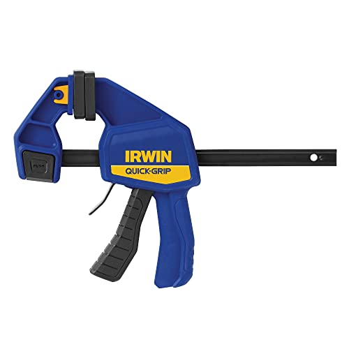 IRWIN QUICK-GRIP Bar Clamp, One-Handed, Medium-Duty, 6-Inch (1964717), Blue - size: 6 inch, style: 6 Inch