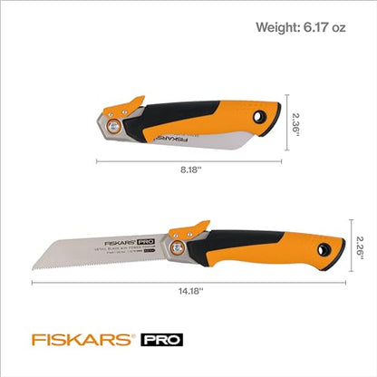 Fiskars Pro PowerTooth Compact Folding Detail Hand Pull Saw, 6" Blade - style: Folding Pull Saw