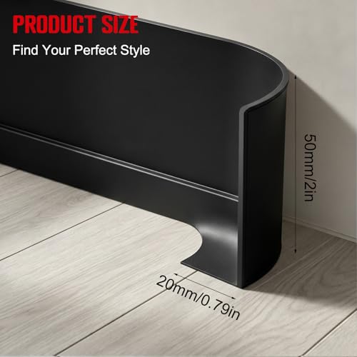 Self-Adhesive Flexible Molding Trim,Waterproof Molding,Black,2.79inX40ft - color: Black(2.79inX40ft)