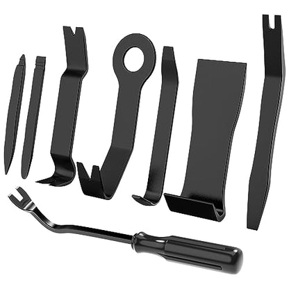 Nilight 8PCS Auto Trim Removal Tool Kit No-Scratch - color: Black, size: 8Pcs