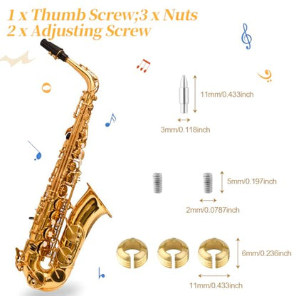 Alto Saxophone Repair Kit,92 Pcs Alto Saxophone Repair Parts Replacement Tools Set,Woodwind Musical Instrument Maintenance Replacement Accessories - color: Alto Saxophone Repair Tool-1