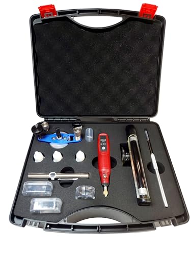 American Windshield Repair Kit – Professional Windshield Rock Chip & Crack Repair Kit with 2 Repair Resins & Pit Filler – UV Pen Light – High-Speed Rotary Tool – DIY or Start a Business