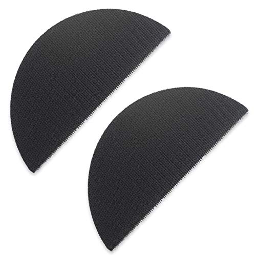 TGR Half Moon Hand Sanding Pad - Hook and Loop (2 Pack) (6 inch) - size: 6 inch
