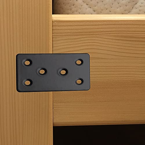 4 PCS Mending Plate Flat Bracket 100x50 mm Heavy Duty Metal Brace Steel Straight Brackets Repair Plate Fixing Bracket for Wood Shelf Cabinet Furniture