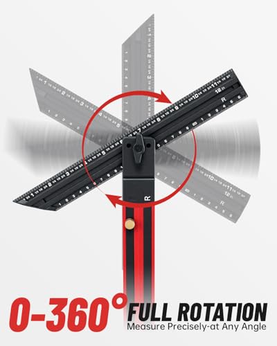 Stair Tread Template Tool for Stairs Shelves Projects - color: Red and Black