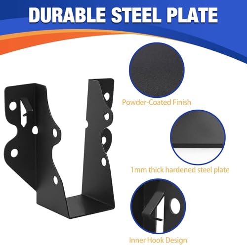 2x4 Joist Hanger 48Pcs,Q235B Steel Joist Bracket for Wood - size: 48PCS, style: 2''X4'' Joist Hanger