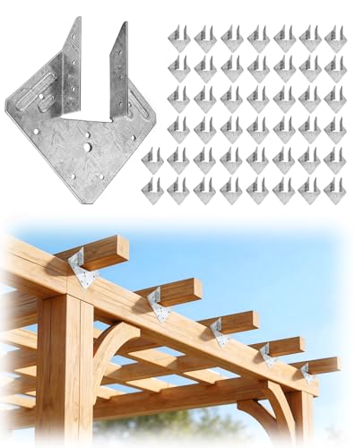 45 Pack Hurricane Ties for Rafters, 14 Gauge Hot Dip Galvanized Hurricane Straps, Joist Hangers Fit 2x4 2x6, Rafter Tie Brackets for Roof Trusses, Hurricane Clips for Roofing Wood Timber Connectors - style: 14Gauge