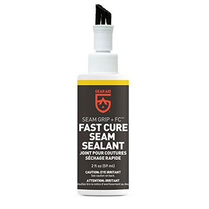 GEAR AID Seam Grip FC Fast Cure Sealant for Sealing Seams on Tents, Rainflies, Shelters, Awnings, Tarps and Pop-ups Made of Nylon, Vinyl, Clear, 2 fl oz, 2 Pack - style: 2 fl oz - 2 Pack
