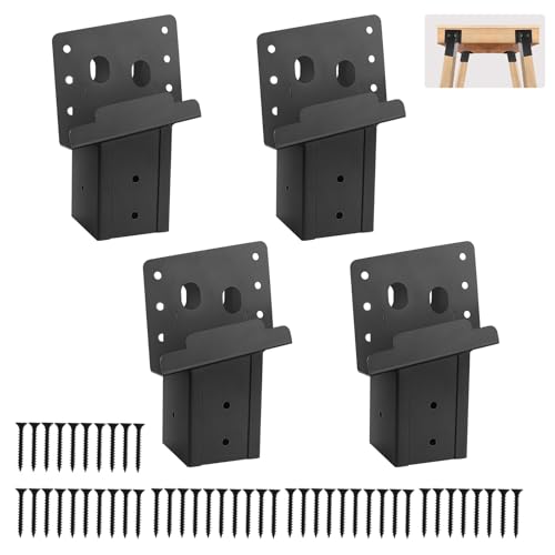 Outdoor 4"x4" Compound Angle Brackets,Deer Stand Brackets for Deer Stand, Hunting Blinds and Tree Houses - color: Black