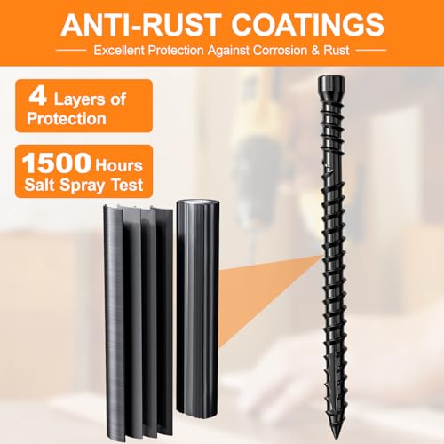 #10 x 1-7/8" Hidden Deck Screws, 750Pcs Star Drive Countersunk Wood Screws - size: #10 x 1-7/8