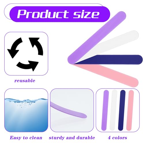 20 PCS Stir Sticks for Epoxy Resin, 4 Colors Silicone Stir Sticks Reusable Silicone Mixing Stick for Mixing Resin, Paint, Waxing, Liquid,Paint, Handmade Crafts, Facial Mask Stirring Rods