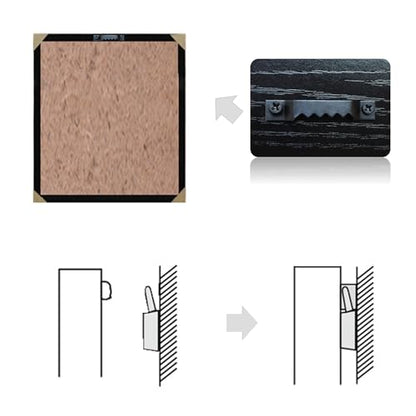 30 Pack Large and 30 Pack Small Sawtooth Picture Hangers (Black) - color: Mix Black - 60 Pack