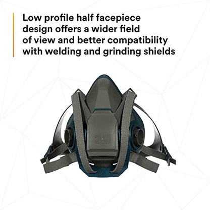 3M Rugged Comfort Quick Latch Half Facepiece Reusable Respirator - size: 1 Count (Pack of 10), style: Medium