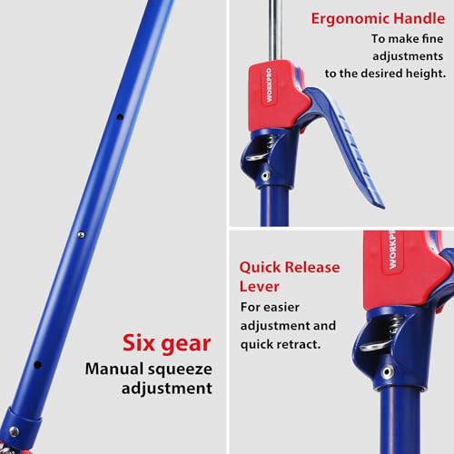 WORKPRO Cabinet Jacks, 54-114 in Adjustable Support Pole, 154 lbs, 2-Pack - size: Long-54"-114" 2PC