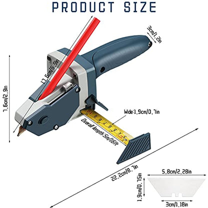 Honoson Gypsum Board Cutter with Tape Measure, Pencil and 5 Blades