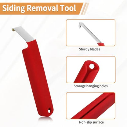 Vinyl Siding Removal Tool Fits for Reattach Siding Repair, Red