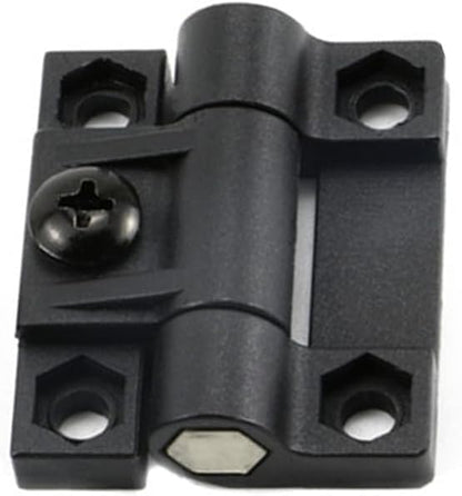 Adjustable Torque Hinge 43mmx36mm Black Plastic 4 Countersunk Holes Adjustable Position Control Hinges Door Hinges 4Pcs,Screws 16Pcs