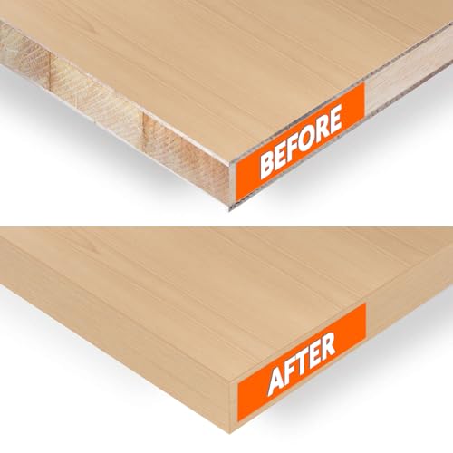 Birch Veneer Edge Banding 3/4 inch x 25 ft Pre Glued Wood Adhesive Edging Trim Tape Iron On Flexible Strips Roll Furniture Laminate Glue Plywood Sheets Strips Sheet Band Formica Glue Bendable - size: 3/4 in x 25 ft