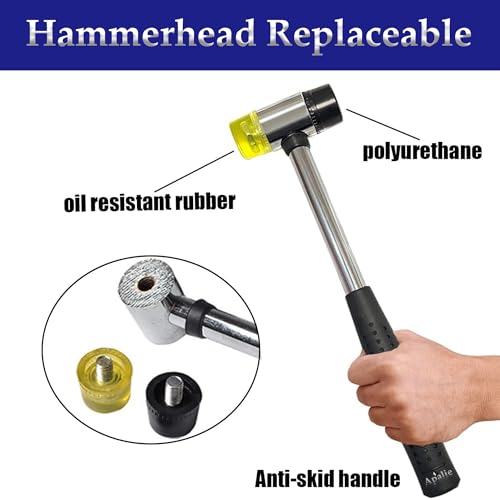 10Pcs Dent Repair Tap Down Tools,Detachable Rubber Hammer Kit