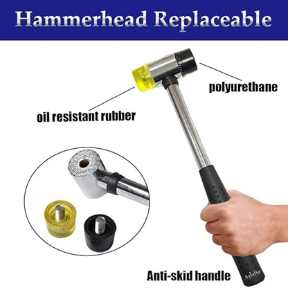 10Pcs Dent Repair Tap Down Tools,Detachable Rubber Hammer Kit