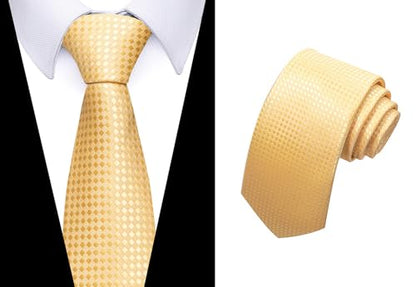joy alice Tie For Men 6 PCS Necktie Woven Jacquard Neck Ties Set Neck Ties - color: Bluered Yellow Green Red Grey