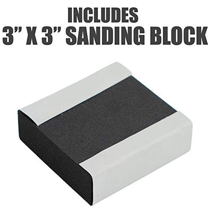 Micro-Mesh 19 Piece Woodworkers Pack with 18 Abrasive 3 Inch by 6 Inch Sheets and a Foam Sanding Block