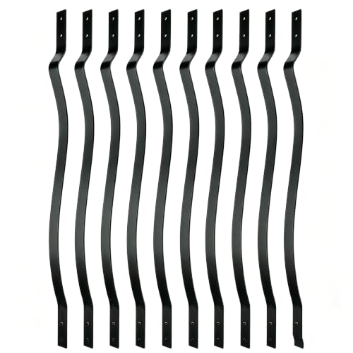 HZIU 61 Pack 29.5" Deck Balusters with Screws ，Iron Deck Railing - size: 29.5 Inch