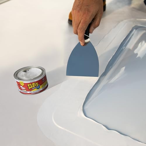 Flex Paste Rubberized Waterproof Sealant Paste, White, Half-Quart, 1-Pack - color: White, size: Half-Quart