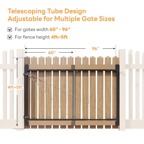 DIYHD Adjustable Full Frame Anti-Sag Gate Kit, Fits 60"-96" W, 4FT-5FT H - color: 1 pack, size: 60"~96" Wide, 4'~5' High