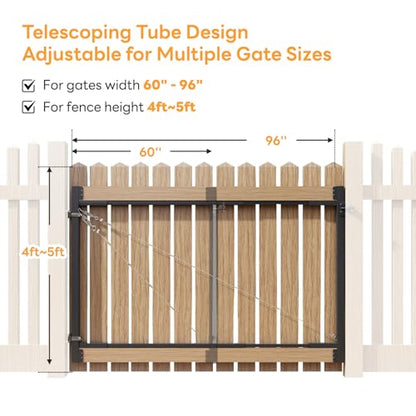 DIYHD Adjustable Full Frame Anti-Sag Gate Kit, Fits 60"-96" W, 4FT-5FT H - color: 1 pack, size: 60"~96" Wide, 4'~5' High