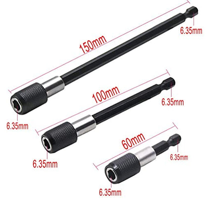 Flexible Drill Bit Extension Set, Includes 105° Right Angle Drill, Bendable Drill Extension, 3pcs 1/4 3/8 1/2" Universal Socket Adapter Set, 3pcs Drill Bit Holder, Screwdriver Bit Kit
