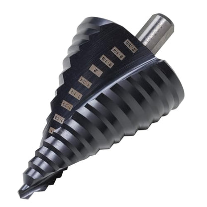 1/4"-2-3/8" M2 Step Drill Bit Unibit for Hole Drilling 14 Sizes - size: 1/4" to 2-3/8" (Spiral)