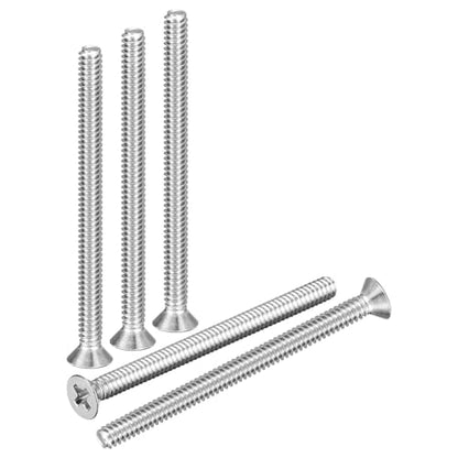 DTGN #4-40x1-1/2 Phillips Flat Head Machine Screw 304 Silver 30PCS - color: Silver, size: #4-40x1-1/2"