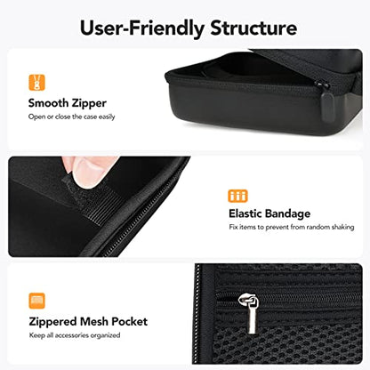 DEPSTECH Original Endoscope Case, Wireless Borescope Carrying Bag WiFi & USB Scope Cameras, Upgraded Large-Capacity Hardshell Case, Compatible with 4.3" Inspection Camera DS300, Black