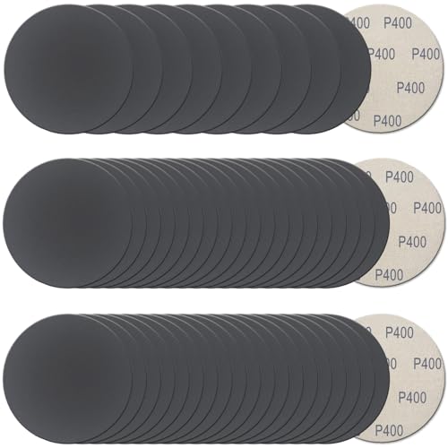 50Pcs 5 Inch Hook and Loop Sanding Discs, 400 Grit Wet Dry Round Sandpaper - style: Grit 400