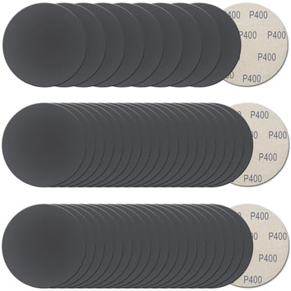50Pcs 5 Inch Hook and Loop Sanding Discs, 400 Grit Wet Dry Round Sandpaper - style: Grit 400