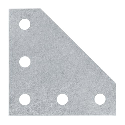 4 Pack Flat Corner Gusset Plate for 1-5/8" Strut Channel,7/32" Thick - size: 5-3/8" x 1-5/8" x 5-3/8"