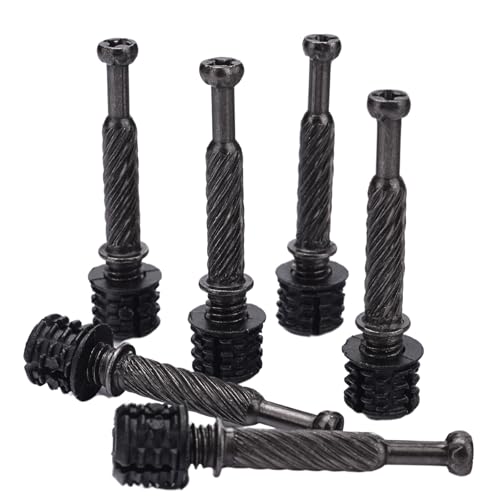 M7 x 34 mm Cam Lock Screw for Furniture 50PCs Cam Screws, Furniture Fasteners Compitable with IKEA Hardware Parts, Repair Spare Parts Nut & Bolt Assortment Sets Gray Black Ripples - size: M7x34mm
