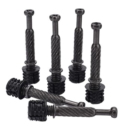 M7 x 34 mm Cam Lock Screw for Furniture 50PCs Cam Screws, Furniture Fasteners Compitable with IKEA Hardware Parts, Repair Spare Parts Nut & Bolt Assortment Sets Gray Black Ripples - size: M7x34mm