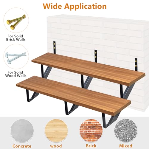 Steel Stair Riser 2 Step, 19.5" H Metal Stair Stringers for Deck - size: 2 Step
