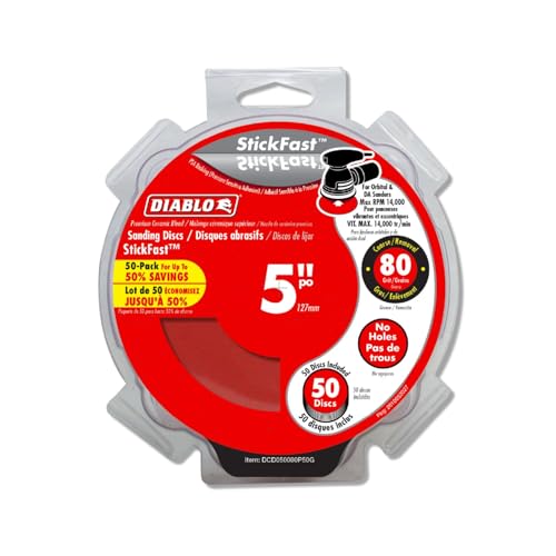 Diablo ROS Sanding Disc with StickFast Backing - 5" Dia, 50-Pack
