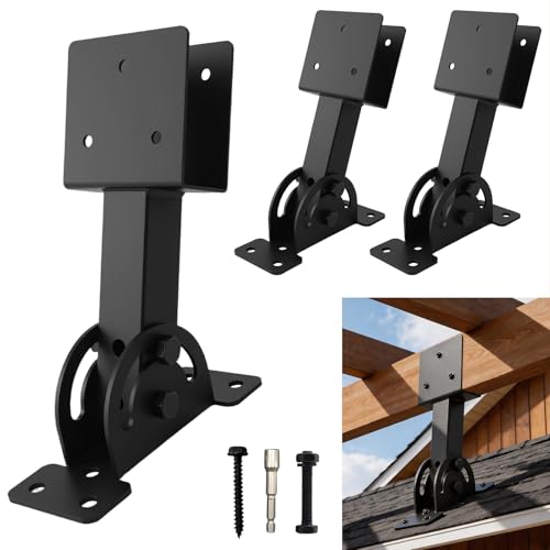 3 Pcs 2"x 4" Roof Riser Brackets for Pergola(Actual 1.6''x 3.6'') - size: 2x4 3Pcs
