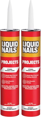 Liquid Nails 10 oz Interior Projects Latex Construction Adhesive Tan (Pack of 2) - size: 10 Ounce (Pack of 2)