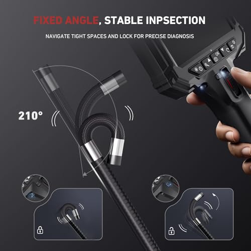 Ralcam Two-Way Articulating Borescope for Mechanic Automotive HVAC Wall - size: 10FT