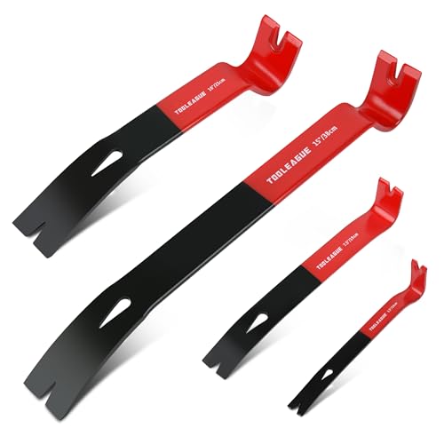 TOOLEAGUE 4Pcs Flat Pry Bar Set,5-1/2",7-1/2",10",15"