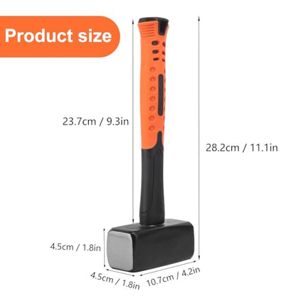 2 Packs 3.3lb Sledgehammer with 9 Inch long Fiberglass Handle, Sledge Hammer, No-Slip Rubber Grip, and Forged Steel Construction,(3.3-Pound Sledge), by GENHAKON - color: 2 Packs 3.3lb
