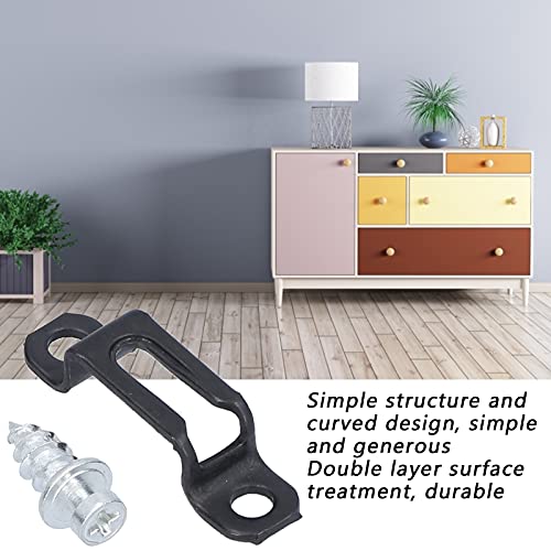 60 Set 2in 1 Furniture Concealed Connector Slide Buckle Fastener Furniture Connecting Fastener for Cabinet Wardrobe Combination Accessories(Half Pass)